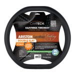 ΚΑΛΥΜMA ΤΙΜΟΝΙΟΥ ARISTON LEATHER FEELING NEW DOUBLE FLAT 37.5CM ΜΑΥΡΟ W/REACH