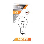 ΛΑΜΠΑ MOTO S2 - 12V/35/35W ΧΟΝΤΡΟ ΝΤΟΥΙ BA20d STANDARD +30% MORE LIGHT TMX