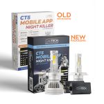 ΛΑΜΠΑ LED CT5 MOBILE H4 SHORT 160W WHITE 6500K NIGHT KILLER CARTECH