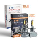 ΛΑΜΠΑ LED CT5 H4 SHORT 100W WHITE 6500K NIGHT KILLER CARTECH