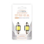 ΛΑΜΠΑ LED 9PCS SMD CANBUS WHITE COLOR (6000K) T10X31MM CARTECH