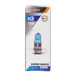 ΛΑΜΠΑ H3 - 12V/55W με Καλώδιο PK22s SUPER WHITE TMX