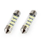 Amio - Λαμπάκια Πλαφονιέρας Standard Festoon τύπου C5W τάση λειτουργίας 12V απόδοσης 0.5W μήκος 36mm χρώμα λευκό για Επιβατικά Αυτοκίνητα - 2 τεμ. (01090/AM)