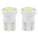 Amio - Λαμπάκια LED 3SMD 7020 τύπου T10 βάση W5W W2.1x9.5d τάση λειτουργίας 12V απόδοσης 0.4W χρώμα λευκό για Επιβατικά Αυτοκίνητα - 2 τεμ. (01096/AM)