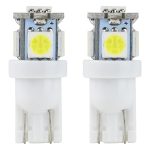 Amio - Λάμπες LED T10 W5W 12V W2.1x9.5d Λευκό Φως 5600K με 5 SMD 5050 chips Καρφωτές για Φώτα Θέσης Πινακίδας και Εσωτερικού Φωτισμού Αυτοκινήτου - 1 σετ (01284/AM)