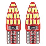 Amio - Λάμπες LED T10 W5W 12V W2.1x9.5d Λευκό Φως 5600K με 24 SMD 3014HP CAN-BUS Καρφωτές για Φώτα Θέσης Πινακίδας και Εσωτερικού Φωτισμού Αυτοκινήτου - 1 σετ (01285/AM)