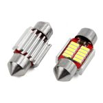 Amio - Λάμπες LED Πλαφονιέρας 31mm 12/24V 2W 5600K 10 LED CAN-BUS Festoon Λευκό Φως για Εσωτερικό Φωτισμό Καμπίνας και Πινακίδα Αυτοκινήτου - 1 σετ (01288/AM)