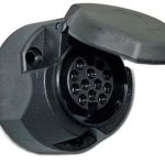 Amio - Πρίζα Κοτσαδόρου 13-Pin Θηλυκή 12V Πλαστική Μαύρη για Τρέιλερ Τροχόσπιτο και Σκάφος - 1 τεμ. (01325/AM)
