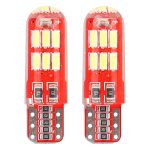 Amio – LED CANBUS T10 W5W 12V W2.1x9.5d 5600K 15xSMD 4014 Σιλικόνης Καρφωτό Λευκό για Φώτα Θέσης & Εσωτερικού Αυτοκινήτου – 2 Τεμ. (01443/AM)