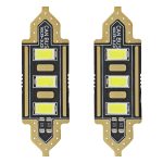 Amio – LED Λαμπάκια Πλαφονιέρας C5W 39mm 12V 0.5W 5600K 3xSMD 5730 για Αυτοκίνητο – 2 Τεμ. (01450/AM)