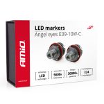 Amio – LED Λαμπάκια Angel Eyes 10W 270lm 5600K CANBUS για BMW Σειρά 1 3 5 για Καθαρό Λευκό Φως & Χωρίς Σφάλματα – Σετ 2 Τεμ. (01540/AM)