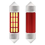 Amio – Λαμπάκια Πλαφονιέρας LED 36mm C5W C10W 12/24V 2W 5600K 12xSMD 4014 CANBUS για Καθαρό Φωτισμό Εσωτερικού – Σετ 2 Τεμ. (01632/AM)