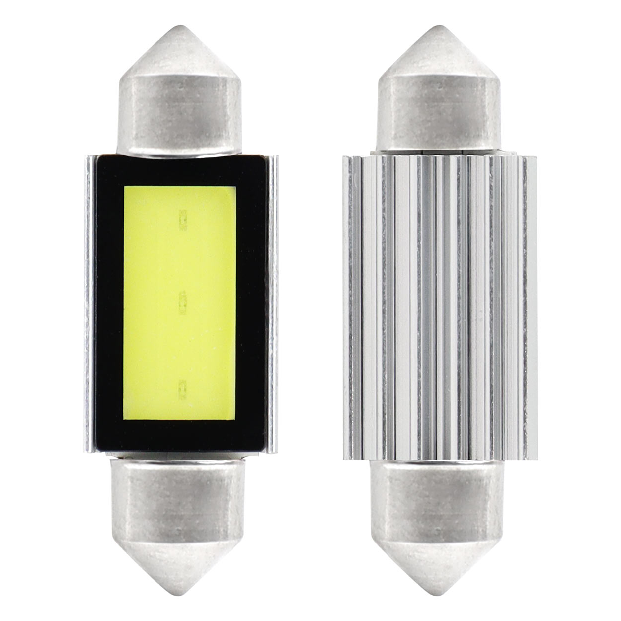 01640_1 Amio – Λαμπάκια Πλαφονιέρας LED 39mm C5W C10W 12V 2.4W 5600K 3xCOB CANBUS για Ισχυρό Ομοιόμορφο Φωτισμό Εσωτερικού – Σετ 2 Τεμ. (01640/AM) - Image 1