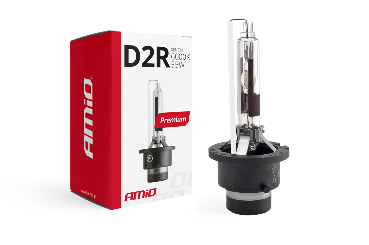01971_1-d2r-6000-premium Amio - Λάμπα Xenon D2R 6000K 35W 12V Premium για αντικατάσταση εργοστασιακών και aftermarket xenon με καθαρό λευκό φωτισμό και σταθερή απόδοση χωρίς τροποποιήσεις - 1 Τεμ. (01971/AM) - Image 1