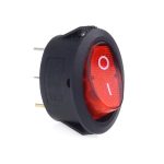 Amio - ΔΙΑΚΟΠΤΗΣ ΟΒΑΛ ΜΕ ΚΟΚΚΙΝΟ LED - 1 τεμ. (02461/AM)