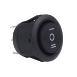 Amio - ΔΙΑΚΟΠΤΗΣ ΣΤΡΟΓΓΥΛΟΣ 3 ΘΕΣΕΩΝ 12V 2cm BU03 - 1ΤΕΜ. (02463/AM)