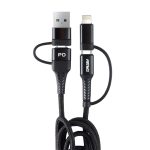 Amio - ΚΑΛΩΔΙΟ ΦΟΡΤΙΣΗΣ ΚΑΙ ΣΥΓΧΡΟΝΙΣΜΟΥ USB C/USB C iOs/USB A 100cm FullLINK UC-15 - 1 τεμ. (02547/AM)