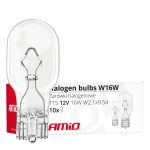 Amio - W16W 12V 16W W2,1x9,5d (ΚΑΡΦΩΤΟ ΑΚΑΛΥΚΟ) ΑΛΟΓΟΝΟΥ - 10ΤΕΜ. (02549/AM)