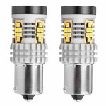 Amio - ΛΑΜΠΑΚΙΑ ΜΟΝΟΠΟΛΙΚΑ LED ΛΕΥΚΑ CAN-BUS P21W BA15S 12/24V 24xSMD 3020 - 2 TEM. (02797/AM)