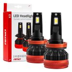 Amio - ΛΑΜΠΕΣ LED CAN-BUS H8/9/11 9>16V 90W 6.500K 9900lm (ΜΕ ΑΝΕΜΙΣΤΗΡΑΚΙ) X3 SERIES - 2 Τεμ. (02981/AM)