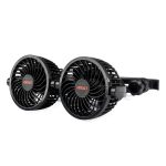 Amio - ΑΝΕΜΙΣΤΗΡΑΣ ΔΙΠΛΟΣ 12V 2χ4''(10,8cm) ΜΕ ΦΙΣ ΑΝΑΠΤΗΡΑ/2 USB 5V & ΣΤΗΡΙΞΗ ΣΤΟ ΠΡΟΣΚΕΦΑΛΟ - 1 TEM. (03009/AM)