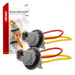 Amio - ΦΙΣΑ 12/24V ΓΙΑ ΛΑΜΠΕΣ T15/W5W/W16W ME ΚΑΛΩΔΙΟ - 2 ΤΕΜ. (03049/AM)
