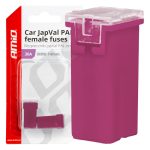 Amio - ΑΣΦΑΛΕΙΕΣ JapVal PAL ΜΙΝΙ 14mm ΘΗΛΥΚΕΣ 30A ΣΕ ΜΩΒ ΧΡΩΜΑ - 2 Τεμ. (03437/AM)