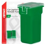 Amio - ΑΣΦΑΛΕΙΕΣ JapVal PAL ΜΙΝΙ 17mm ΘΗΛΥΚΕΣ 40A ΣΕ ΠΡΑΣΙΝΟ ΧΡΩΜΑ - 2 Τεμ. (03445/AM)