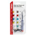 Amio - ΑΣΦΑΛΕΙΕΣ MINI BLADE (ΜΑΧΑΙΡΩΤΕΣ) ΜΕ ΔΟΚΙΜΑΣΤΙΚΟ ΚΑΤΣΑΒΙΔΙ & ΤΕΣΤΕΡ ΚΑΡΤΕΛΑ - 10 ΤΕΜ. (03524/AM)
