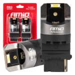 Amio - ΛΑΜΠΑΚΙΑ P27W 12/24V 6.000K 2SMD LED FULL CAN-BUS ΛΕΥΚΟ PRO SERIES - 2 Τεμ. (03597/AM)