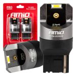 Amio - ΛΑΜΠΑΚΙΑ W21W 12/24V 6.000K 2SMD LED FULL CAN-BUS ΛΕΥΚΑ PRO SERIES - 2 Τεμ. (03599/AM)