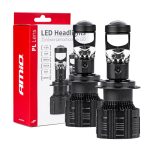 Amio - ΛΑΜΠΕΣ H7 PL-LENS SERIES 9>36V 60W 5.000K 3.800lm LED 2x4575 SMD CAN-BUS ΜΕ ΠΡΟΤΖΕΚΤΟΡΑ - 2 Τεμ. (03668/AM)
