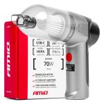 Amio - ΗΛΕΚΤΡΙΚΟ ΣΚΟΥΠΑΚΙ ΧΕΙΡΟΣ ΑΣΥΡΜΑΤΟ 70W ΜΕ 6 ΑΚΡΟΦΥΣΙΑ ΚΑΘΑΡΙΣΜΟΥ ΚΑΙ ΚΑΛΩΔΙΟ USB-C - 1 Τεμ. (03693/AM)