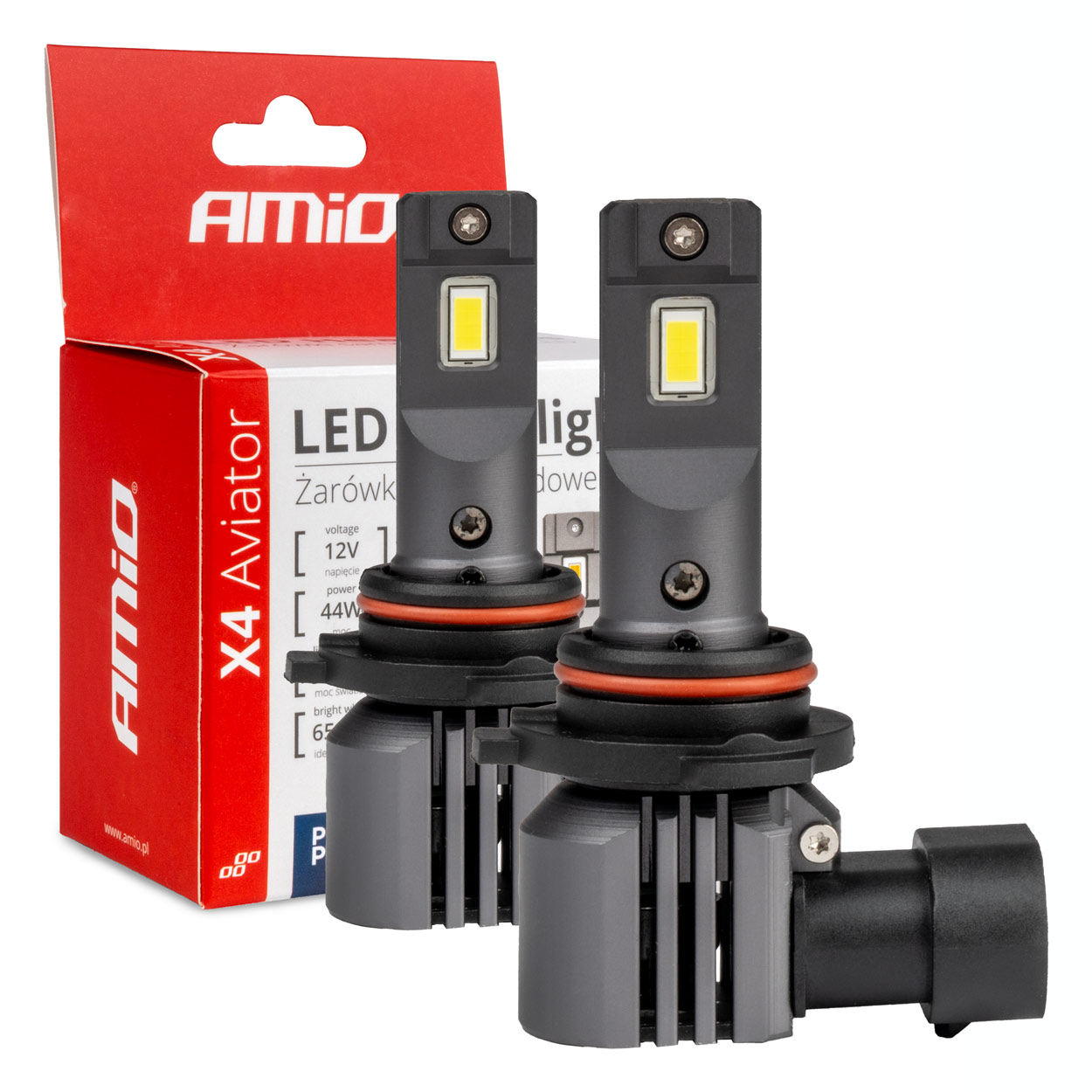 03767_AM_1 Amio - ΛΑΜΠΕΣ HB4 12V 44W 6.500K 3.936lm LED X4 SERIES AVIATOR PLUG & PLAY 2ΤΕΜ. (03767/AM) - Image 1