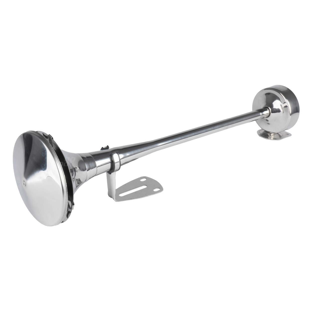 04077_AM_1 Amio - ΚΟΡΝΑ ΠΝΕΥΜΑΤΙΚΗ ΜΟΝΗ 12/24V 115dB HIGH TONE ΜΗΚΟΣ:520mm ΧΡΩΜΙΟ - 1 ΤΕΜ. (04077/AM) - Image 1