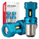 Amio - Λάμπες LED Αυτοκινήτου LED CANBUS 1157 BAY15D P21/5W 4SMD 1860 6000K Λευκή – Universal 12V/24V - 2 Τεμ. (04253/AM)