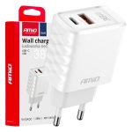 Amio - ΦΟΡΤΙΣΤΗΣ ΜΕ ΟΙΚΙΑΚΗ ΠΡΙΖΑ ΜΕ 2 ΘΥΡΕΣ USB-A+USB-C 38W 100-240V ΛΕΥΚΟ - 1 Τεμ. (04287/AM)