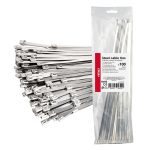 Amio - ΔΕΜΑΤΙΚΑ/ΔΕΤΙΚΑ ΚΑΛΩΔΙΩΝ TIE WRAP (ΤΑΙΡΑΠ) ΜΕΤΑΛΛΙΚΑ 4,6 x 350mm - 100 ΤΕΜ. (04324/AM)