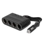 Amio - ΑΝΤΑΠΤΟΡΑΣ ΑΝΑΠΤΗΡΑ 12/24V 120W ΜΑΥΡΟΣ - 4 ΘΕΣΕΙΣ - 2xUSB-A + 1xUSB-C - ΚΑΛΩΔΙΟ 80cm - 1 Τεμ. (04367/AM)