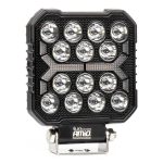 Amio - LED Λάμπα Εργασίας 42W 4200lm 6500K με Προειδοποιητικό Φως (Λευκό + Κίτρινο) – 9–36V Spot Αλουμινένια - 1 τεμ. - (04418/AM)
