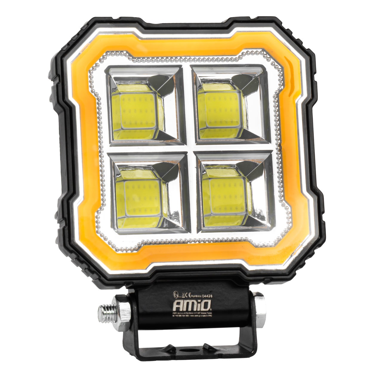 04428ΟΚ Amio - Προβολέας Εργασίας LED AWL84 FLOOD 48W 4800lm 6500K με σταθερή Κίτρινη LED μπάρα – 9–36V - 1 τεμ. (04428/AM) - Image 1