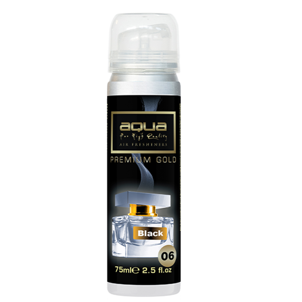 10-783_AQ_1 Aqua - ΑΡΩΜΑΤΙΚΟ ΑΥΤΟΚΙΝΗΤΟΥ ΣΕ ΣΠΡΕΙ (SPRAY) ΜΕ ΑΡΩΜΑ BLACK PREMIUM GOLD SERIES 75ml AQUA - 1 TEM. (10-783/AQ) - Image 1