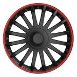 Amio - ΤΑΣΙΑ 14" CRYSTAL ΜΑΥΡΟ ΚΟΚΚΙΝΟ ΣΕΤ 4 ΤΕΜ ΣΕ ΚΟΥΤΙ (1294/AM)