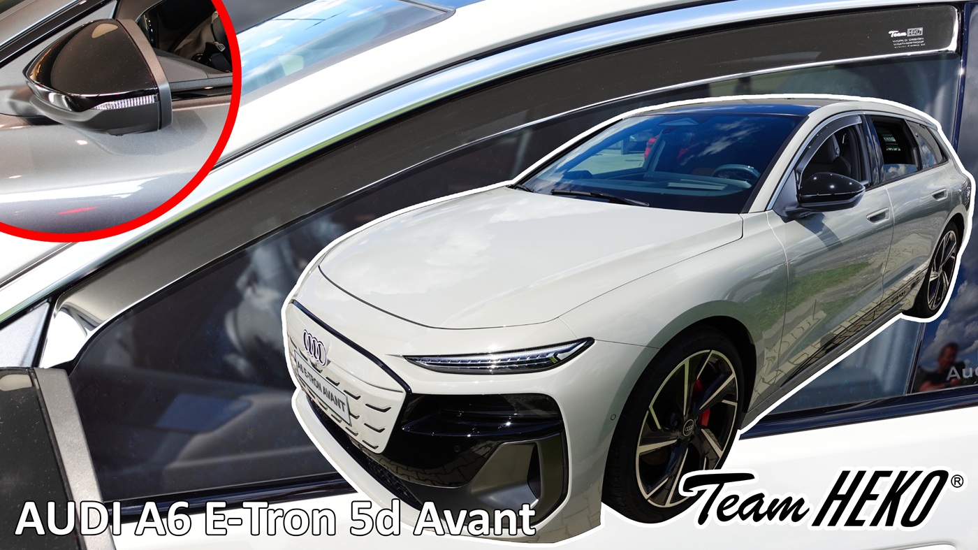 Przód 2 Heko - Ανεμοθραύστες για Audi A6 E-Tron Αvant 5 Doors 2024+ Ζευγάρι Απο Εύκαμπτο Φιμέ Πλαστικό - 2 τεμ. (ΑΝΕΜ.10297) - Image 1