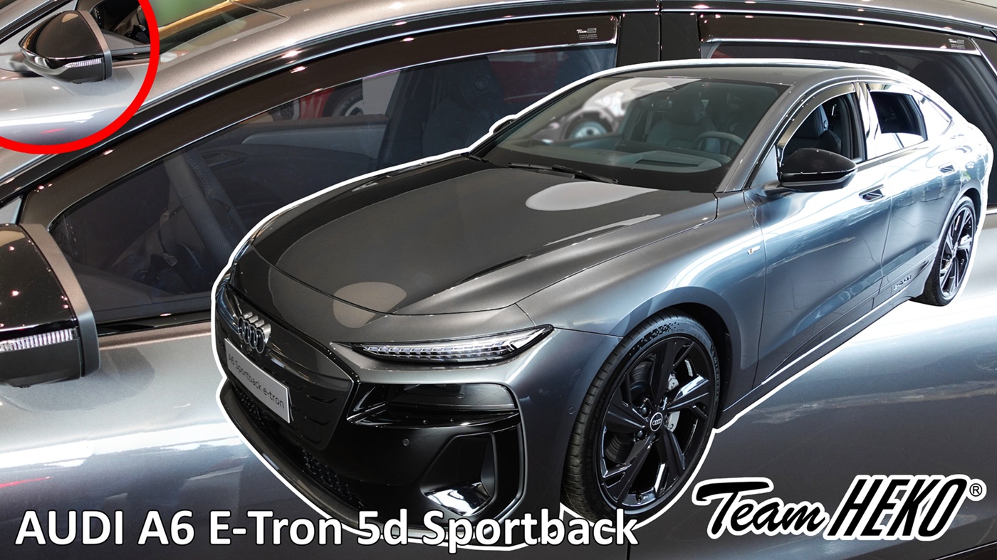 PRZÓD TYŁ Heko - Ανεμοθραύστες για Audi A6 E-Tron 5 Doors Sportback (έκδοση με καθρέπτες) 2024+ Σετ Αυτοκινήτου Απο Εύκαμπτο Φιμέ Πλαστικό - 4 τεμ. (ΑΝΕΜ.SET10299) - Image 1