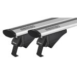 MENABO ΜΠΑΡΕΣ ΟΡΟΦΗΣ ΑΛΟΥΜΙΝΙΟΥ BLADE M SILVER 118 cm ΜΕ ΑΚΡΑ ALFA HIGH ΓΙΑ Dacia Duster I 5 doors 2013>2018 ΜΕ RAISED RAILS - 2 ΤΕΜ. (12920/MB)