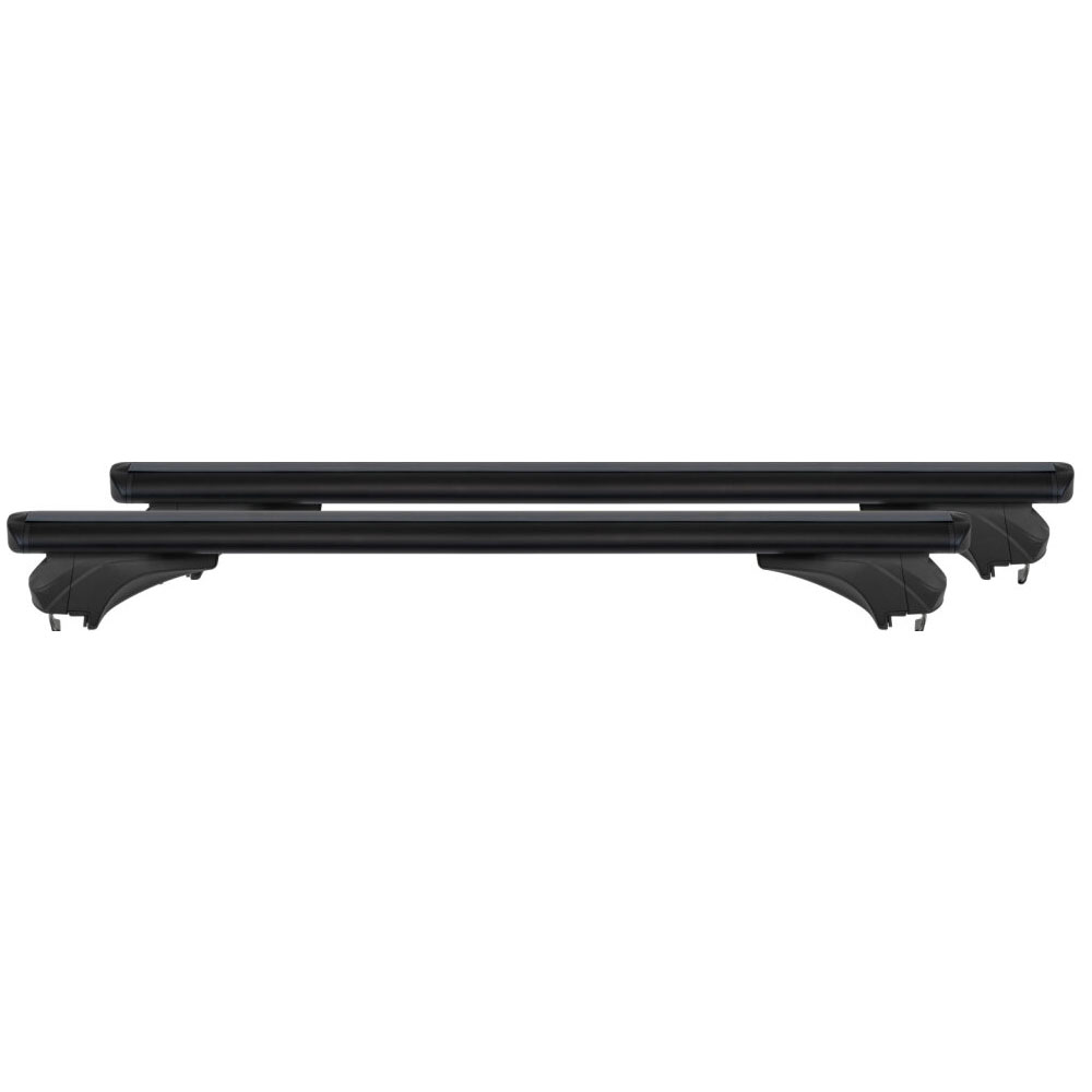 1468_MB_1 ΜΠΑΡΕΣ ΑΛΟΥΜΙΝΙΟΥ SONIC BLACK 120cm ΣΕ ΜΑΥΡΟ ΧΡΩΜΑ ΓΙΑ ΟΡΟΦΗ ΜΕ FLUSH ΚΑΙ RAISED RAILS MENABO - 2 ΤΕΜ. - Image 1