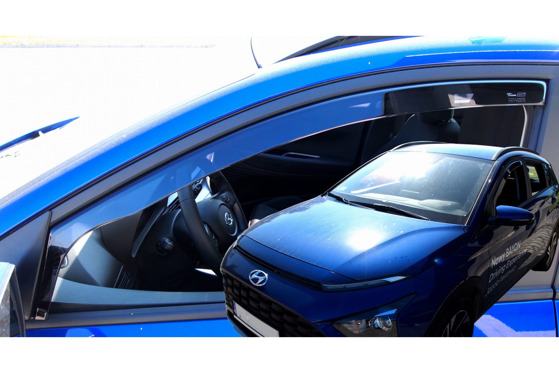 17308 ΑΝΕΜΟΘΡΑΥΣΤΕΣ ΓΙΑ HYUNDAI BAYON 5D 2021+ ΑΥΤΟΚΙΝΗΤΟΥ ΑΠΟ ΕΥΚΑΜΠΤΟ ΦΙΜΕ ΠΛΑΣΤΙΚΟ HEKO - 2 ΤΕΜ. - Image 1