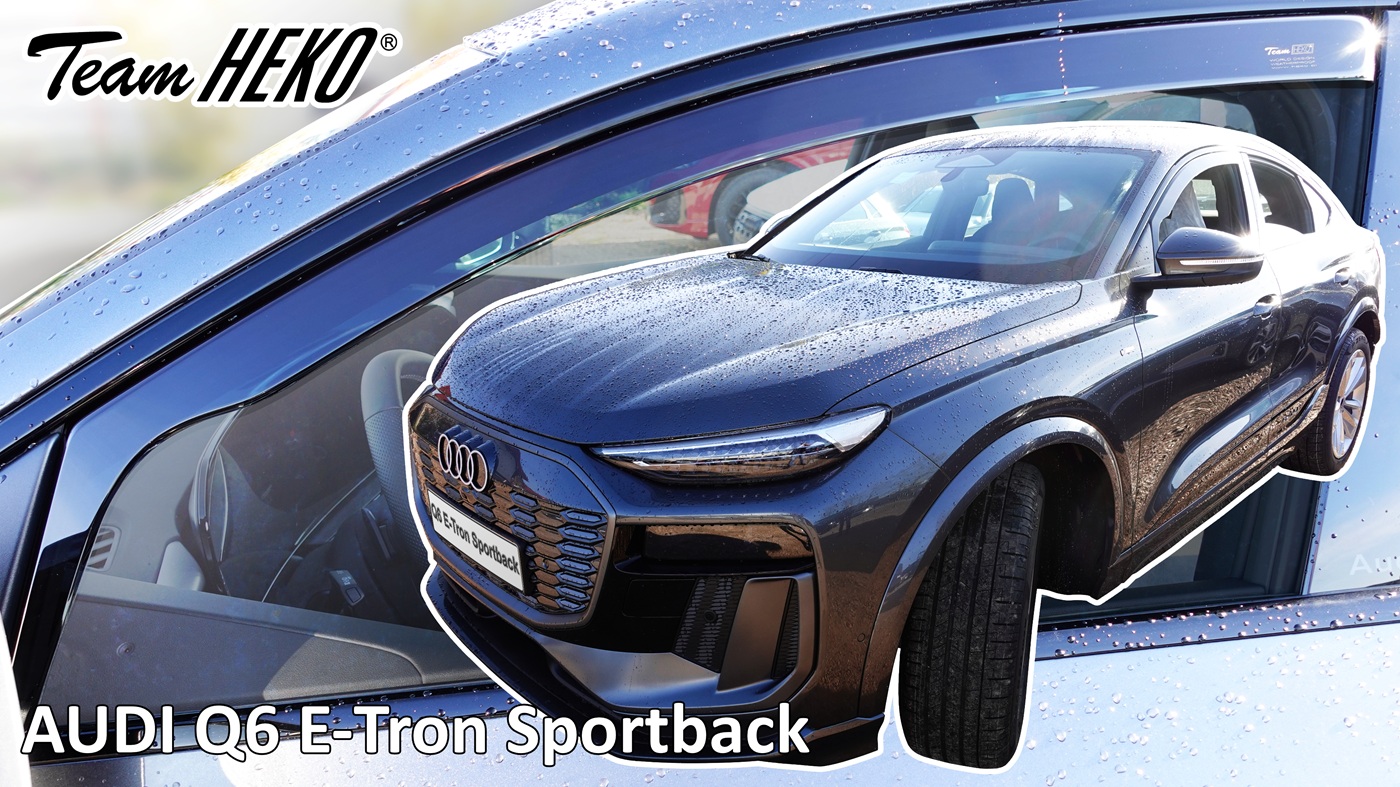 Przód 1 Heko - Ανεμοθραύστες για Audi Q6 E-Tron Sportback 5 Doors 2024+ Ζευγάρι Απο Εύκαμπτο Φιμέ Πλαστικό - 2 τεμ. (ΑΝΕΜ.20201) - Image 1