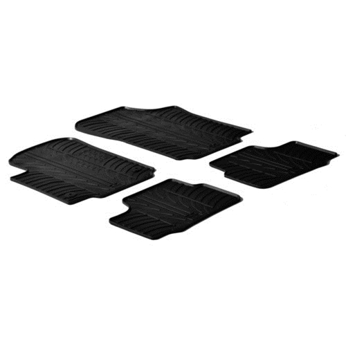 20880 LAMPA - ΠΑΤΑΚΙΑ ΑΥΤΟΚΙΝΗΤΟΥ ΑΠΟ ΛΑΣΤΙΧΟ ΓΙΑ SEAT MII 3D 05/2012-2019 / VW UP 2012-2019 / SKODA CITIGO 05/2012-2019 ΣΕ ΜΑΥΡΟ ΧΡΩΜΑ ME ΚΟΥΜΠΩΜΑΤΑ - 4 ΤΕΜ. - Image 1
